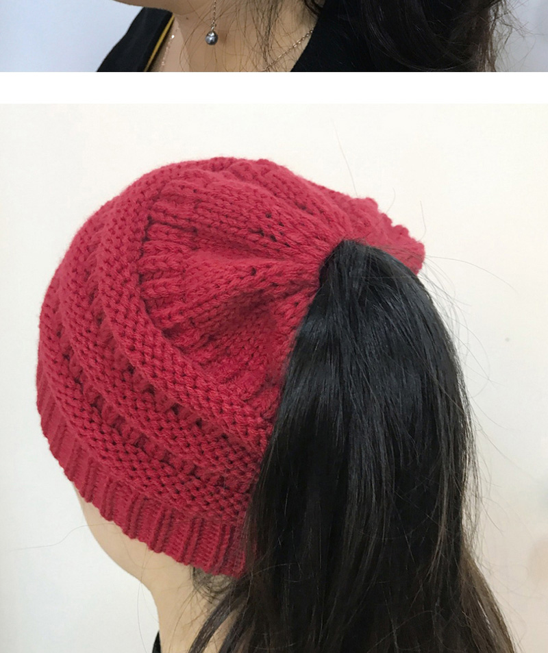 Fashion Red Pure Color Decorated Hat,Knitting Wool Hats