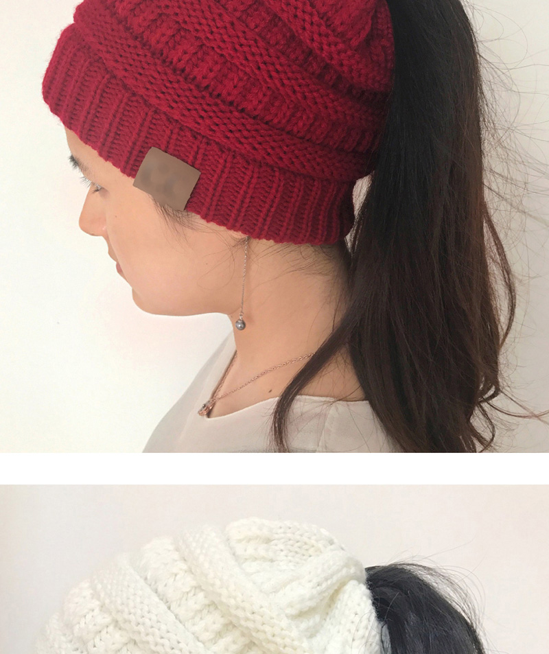 Fashion Red Pure Color Decorated Hat,Knitting Wool Hats