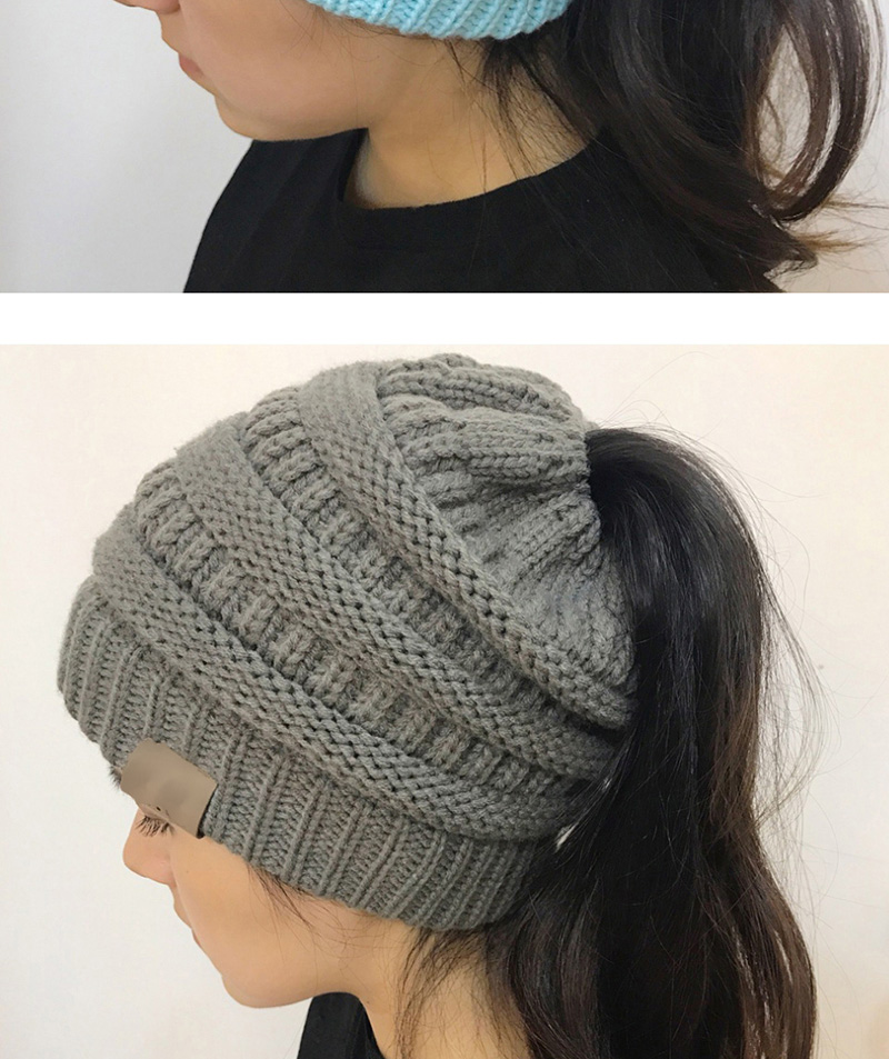 Fashion Black+white Pure Color Decorated Hat,Knitting Wool Hats