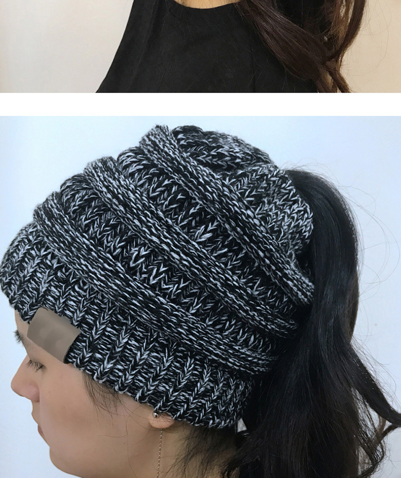 Fashion Black+white Pure Color Decorated Hat,Knitting Wool Hats