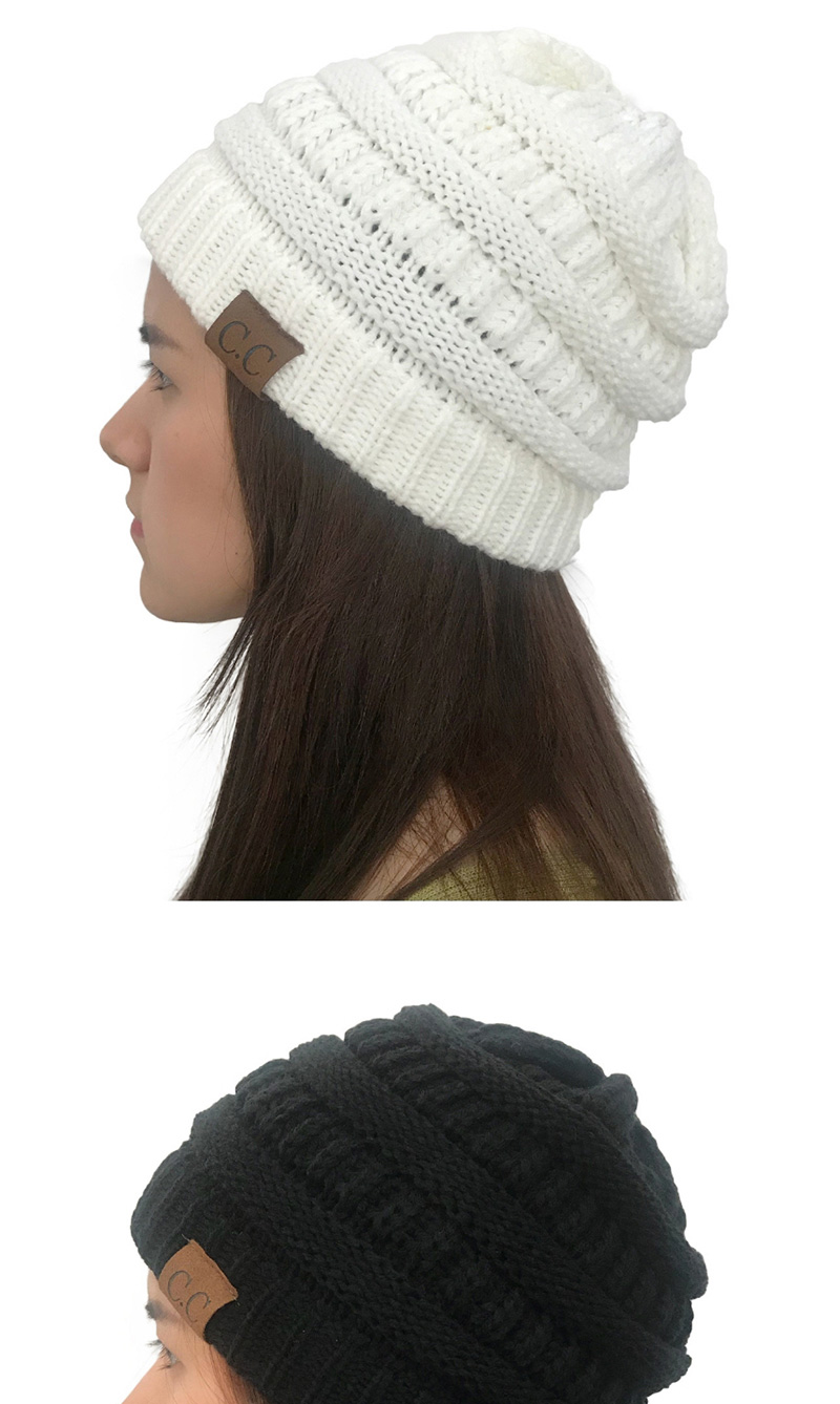 Fashion Light Gray Pure Color Decorated Hat,Knitting Wool Hats