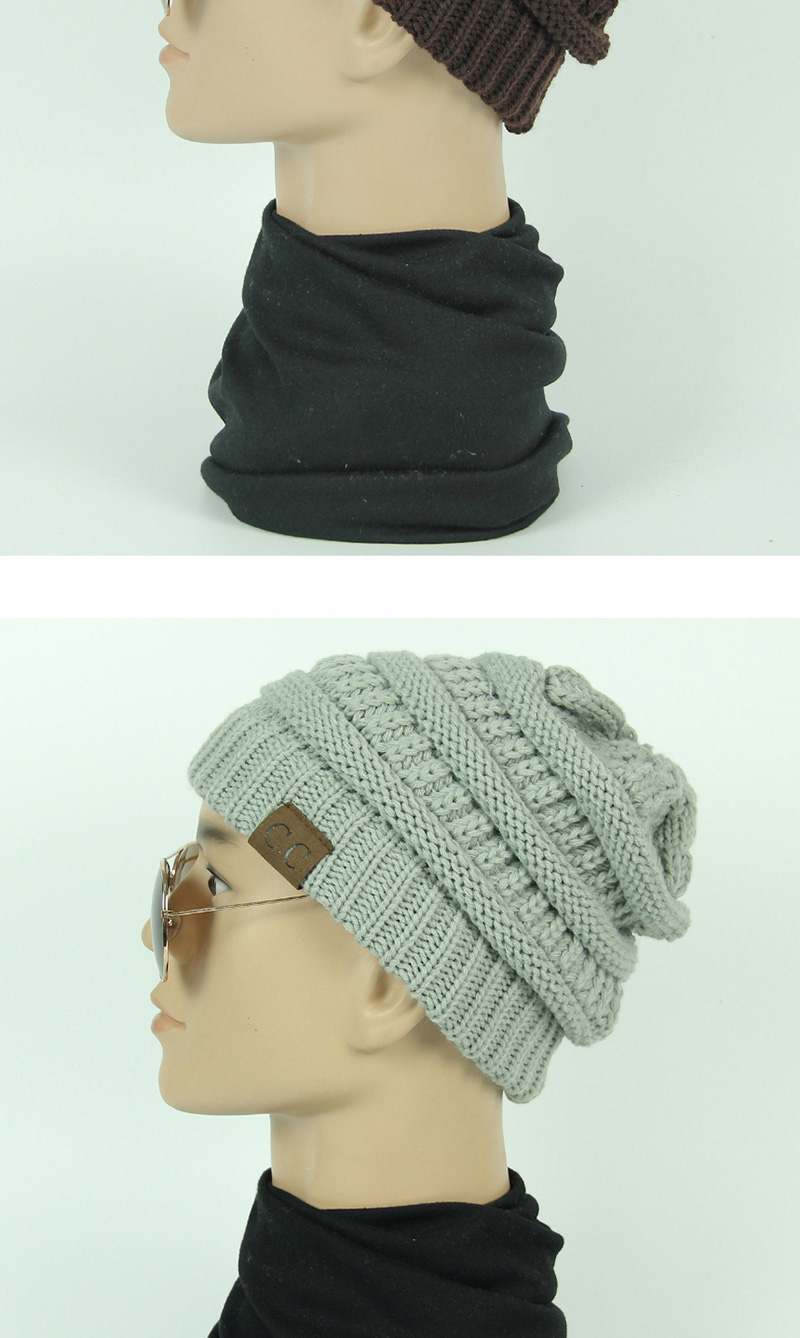 Fashion Coffee Pure Color Decorated Hat,Knitting Wool Hats
