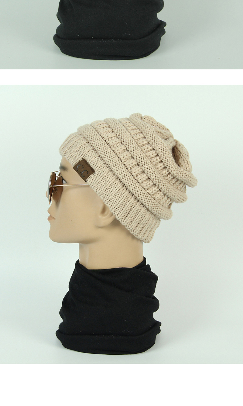 Fashion Beige Pure Color Decorated Hat,Knitting Wool Hats