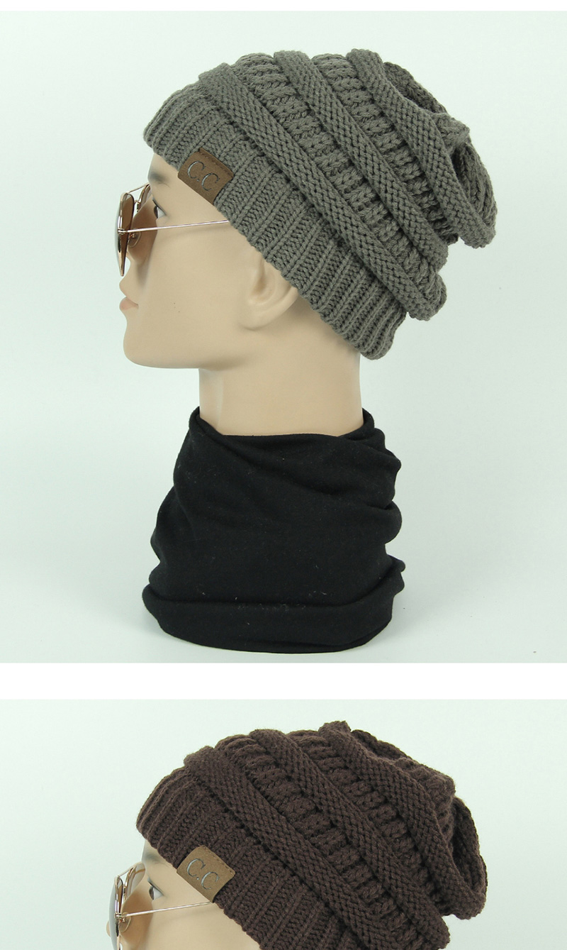 Fashion Coffee Pure Color Decorated Hat,Knitting Wool Hats