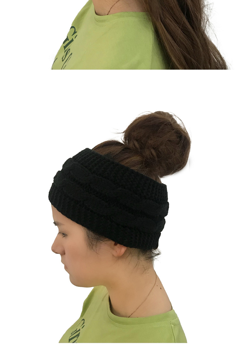 Fashion Black Color Matching Decorated Hat,Knitting Wool Hats
