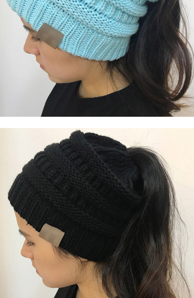 Fashion Dark Gray Stripe Pattern Decorated Pure Color Hat,Knitting Wool Hats