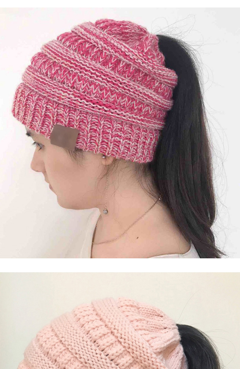 Fashion Blue Stripe Pattern Decorated Pure Color Hat,Knitting Wool Hats
