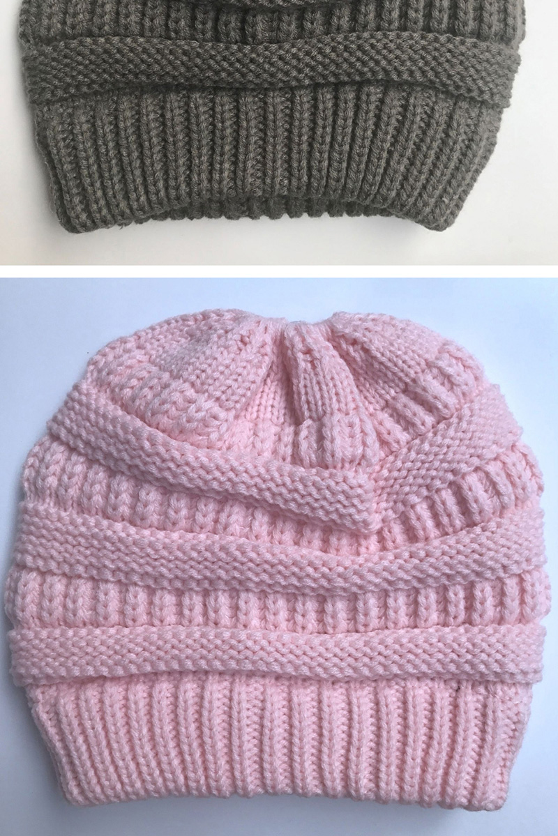 Fashion Pink Stripe Pattern Decorated Hat,Knitting Wool Hats