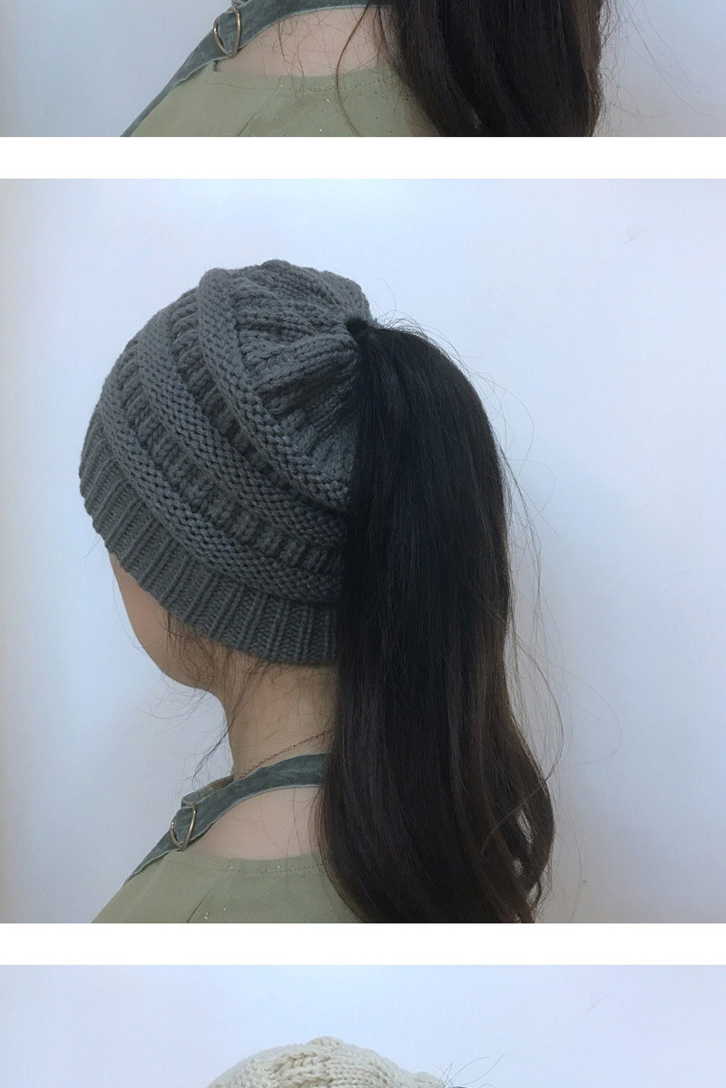 Fashion Black+white Stripe Pattern Decorated Hat,Knitting Wool Hats