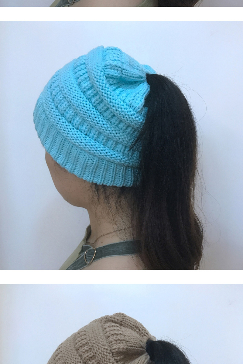 Fashion Blue Stripe Pattern Decorated Hat,Knitting Wool Hats