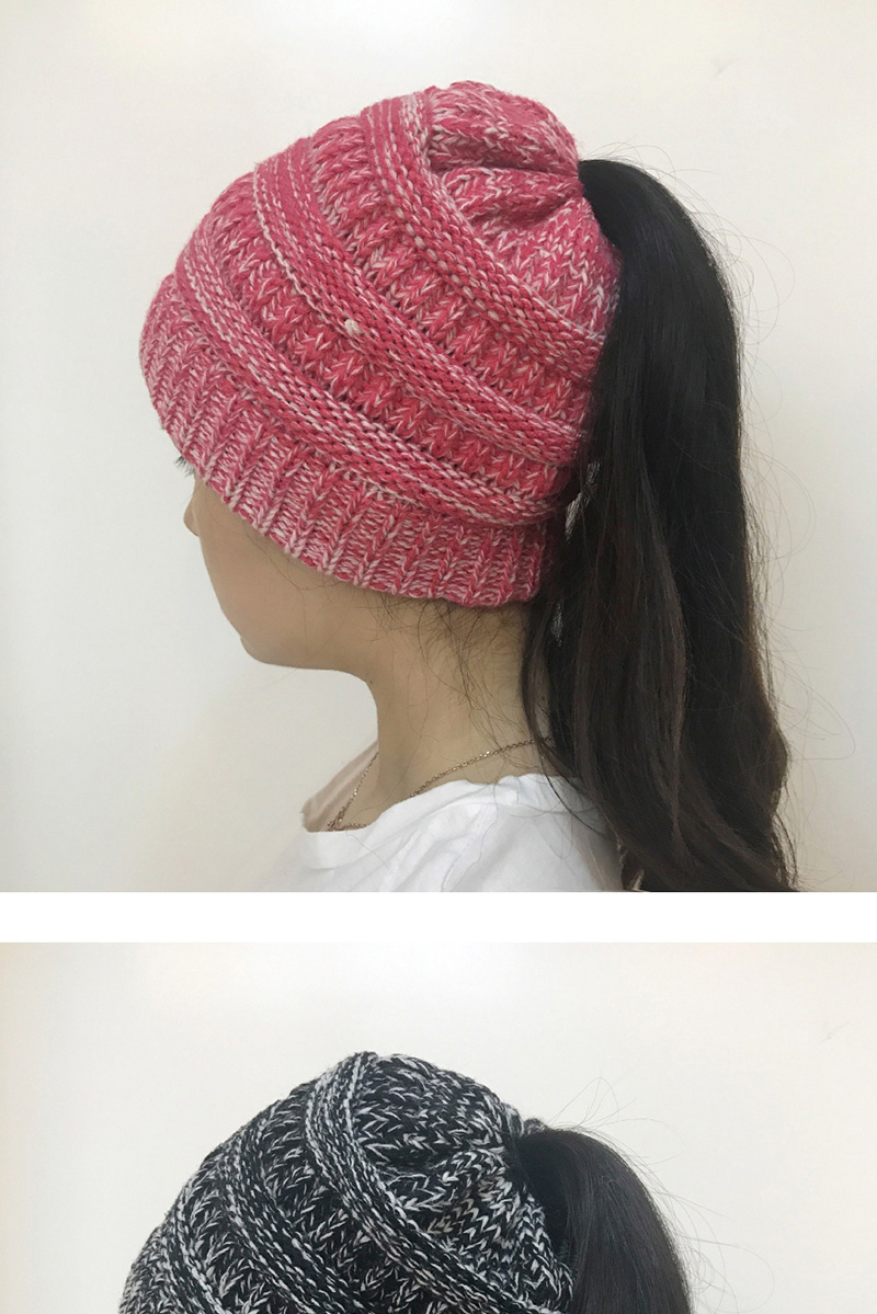 Fashion Khaki Stripe Pattern Decorated Hat,Knitting Wool Hats
