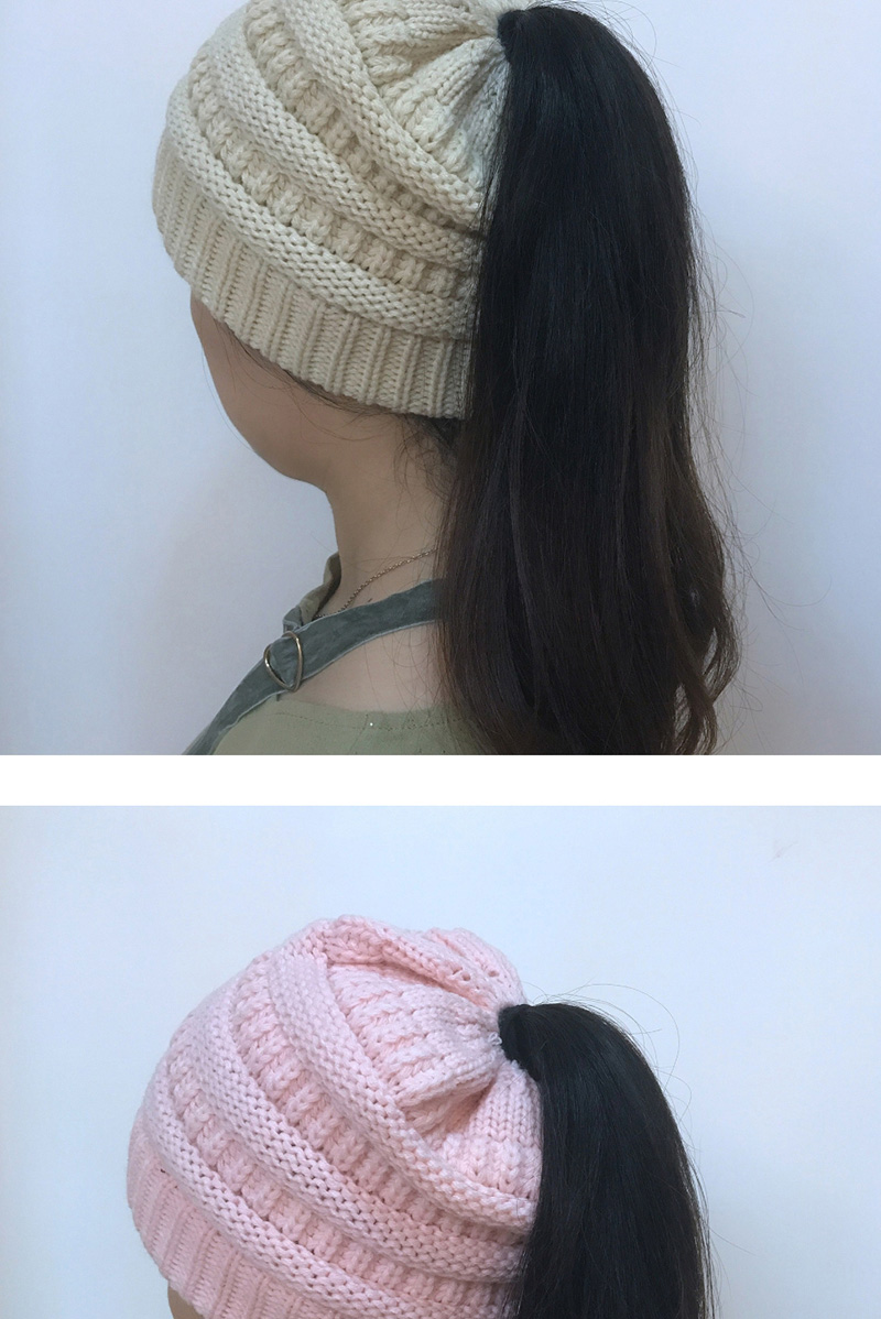 Fashion Beige Stripe Pattern Decorated Hat,Knitting Wool Hats