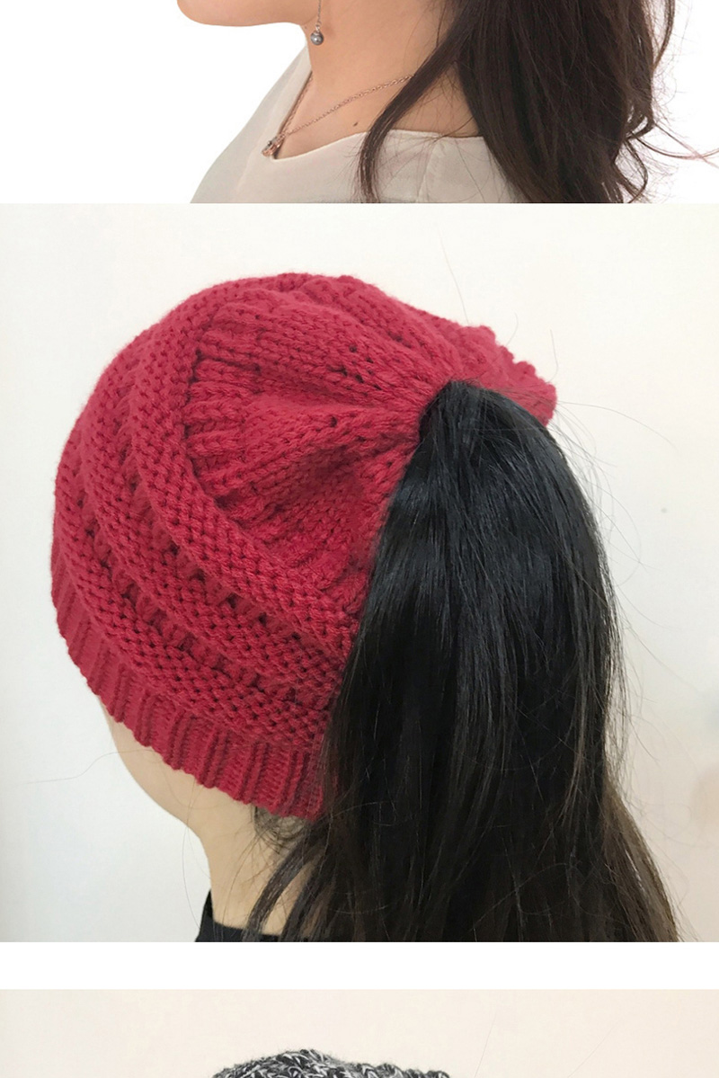 Fashion Red Stripe Pattern Decorated Hat,Knitting Wool Hats