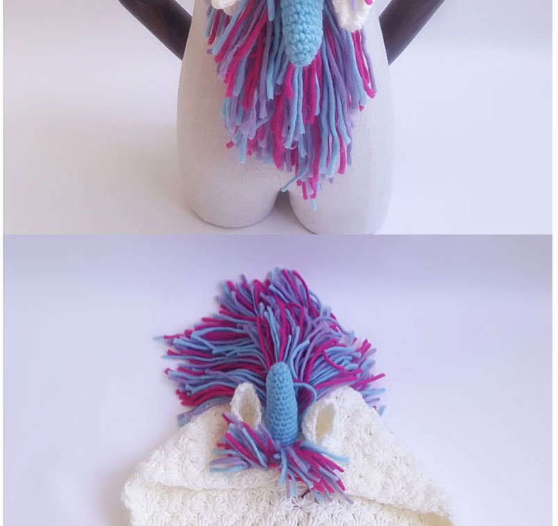 Lovely White Unicorn Shape Design Child Knitted Hat,Knitting Wool Hats