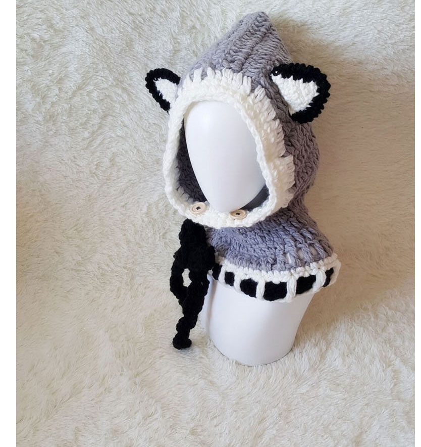 Lovely Gray Fox Shape Design Child Knitted Hat,Knitting Wool Hats