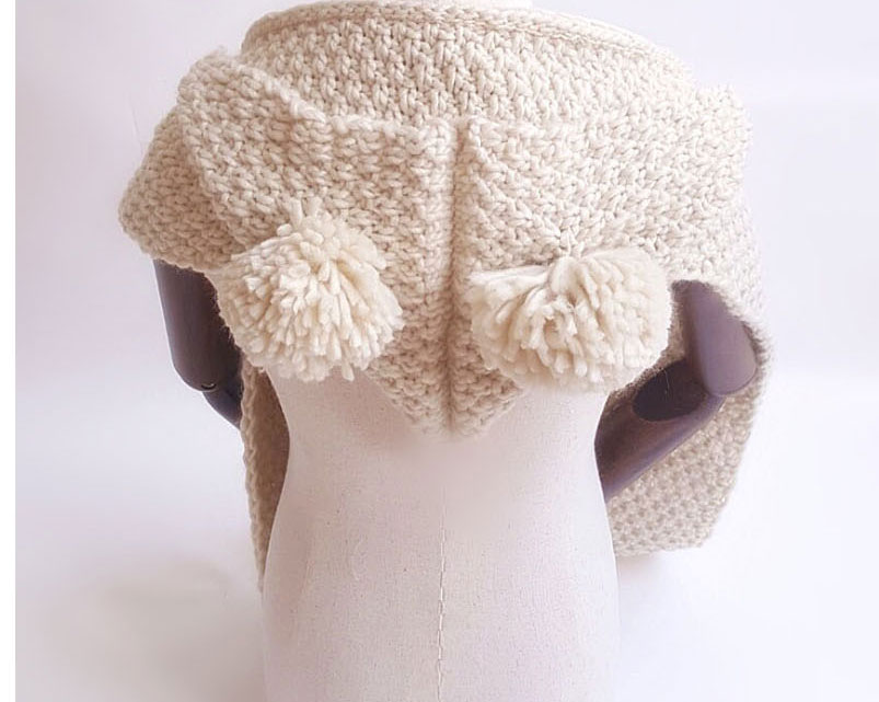 Lovely Gray Pure Color Design Bear Shape Child Hat,Knitting Wool Hats