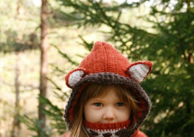 Lovely Brown Cartoon Fox Shape Design Child Knitted Hat,Knitting Wool Hats