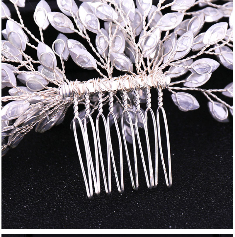Fashion Silver Geometric Rhinestone Hair Comb,Hairpins