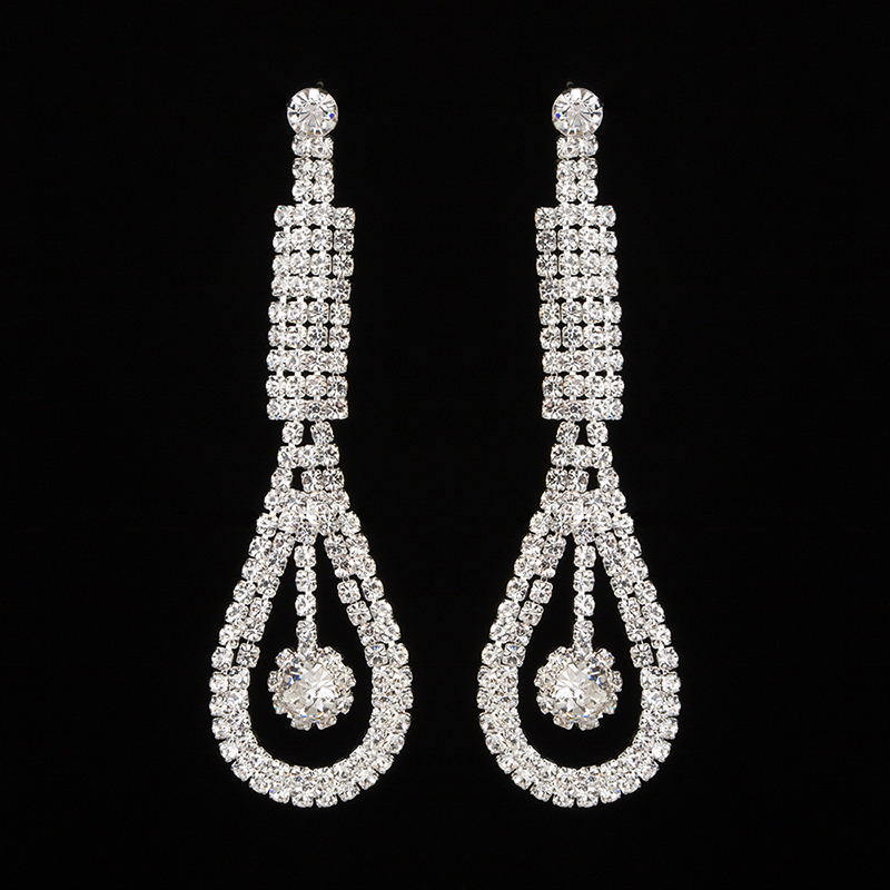 Fashion Silver Color Waterdrop Shape Decorated Earrings,Drop Earrings