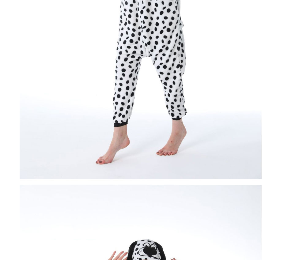 Fashion Black+white Dog Shape Decorated Pajamas,Cartoon Pajama
