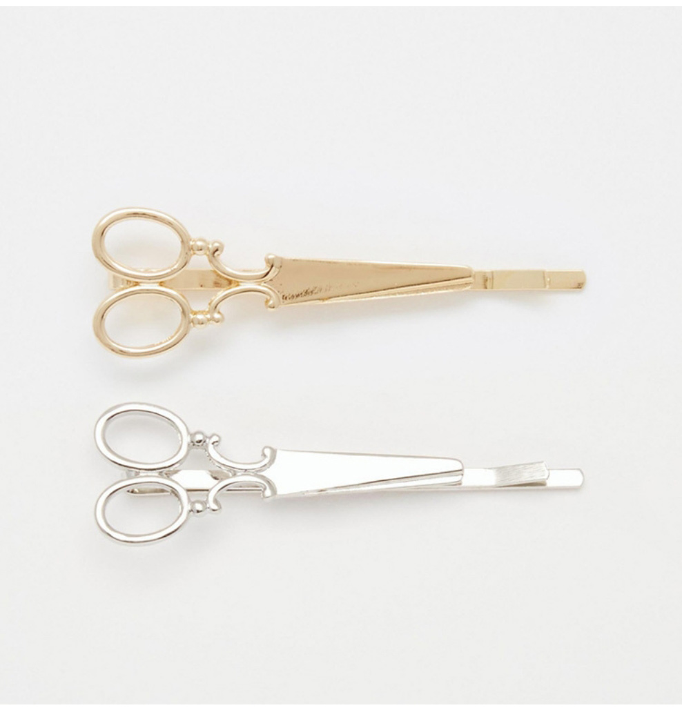 Fashion Golden Alloy Scissors,Hairpins