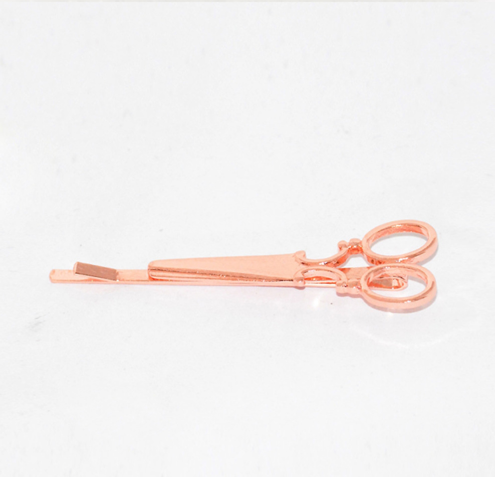 Fashion Rose Gold Alloy Scissors,Hairpins