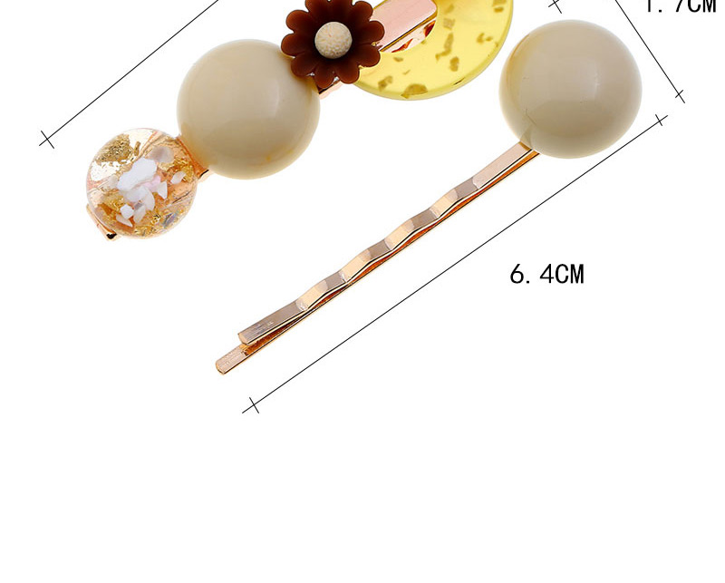 Fashion Pink Pearl Flower Alloy Hair Clip Two-piece,Hairpins