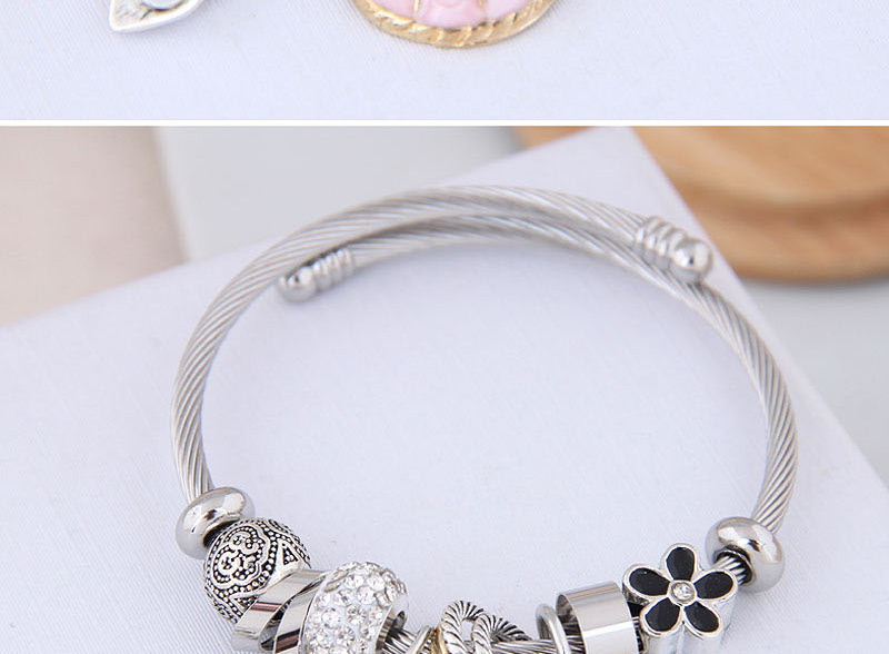 Fashion Pink Metal Shell Pendant Bracelet,Fashion Bangles