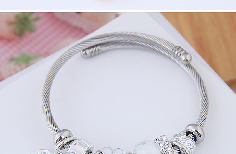 Fashion White Metal Pendant Multi-element Bracelet,Fashion Bangles