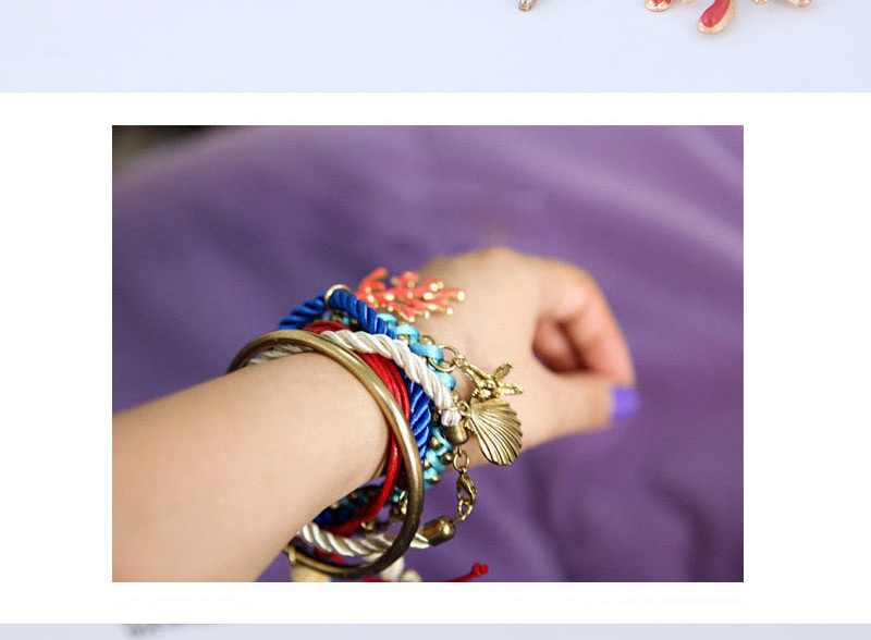 Fashion Color Shell Color Starfish Bracelet 5 Piece Set,Fashion Bracelets