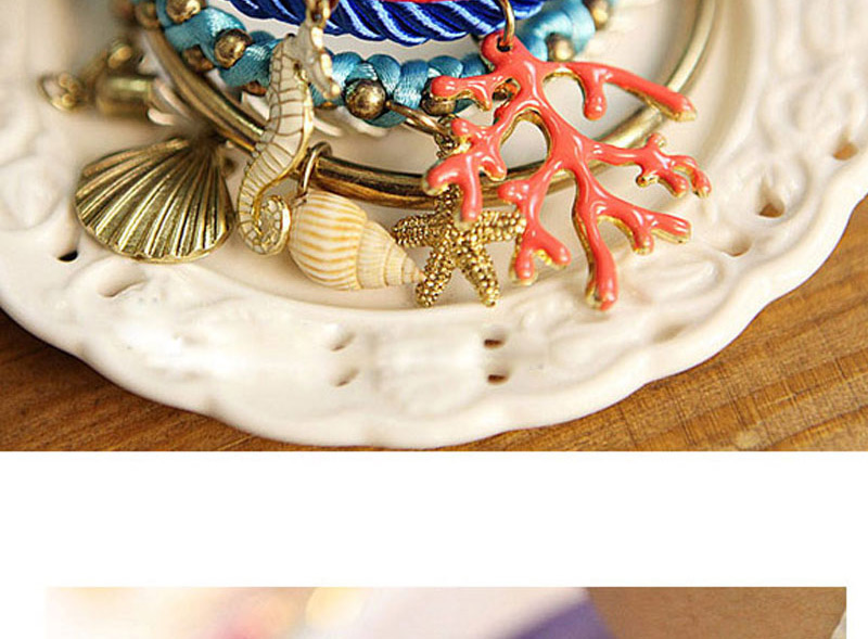 Fashion Color Shell Color Starfish Bracelet 5 Piece Set,Fashion Bracelets