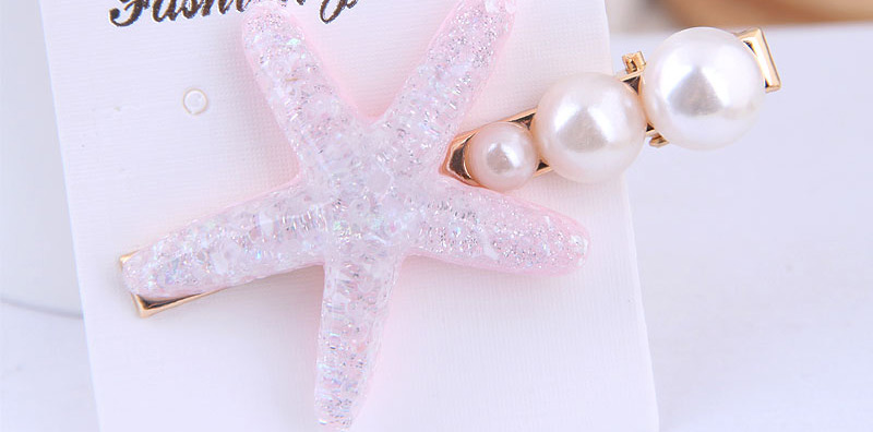 Fashion Pink Starfish Hairpin,Hairpins