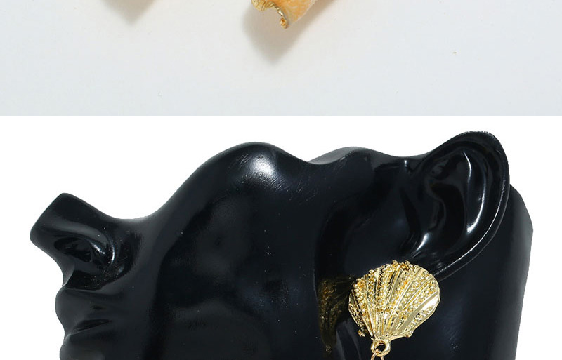 Fashion Gold Metal Shell Conch Earrings,Drop Earrings