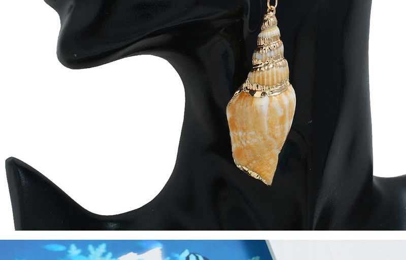 Fashion Gold Metal Shell Conch Earrings,Drop Earrings