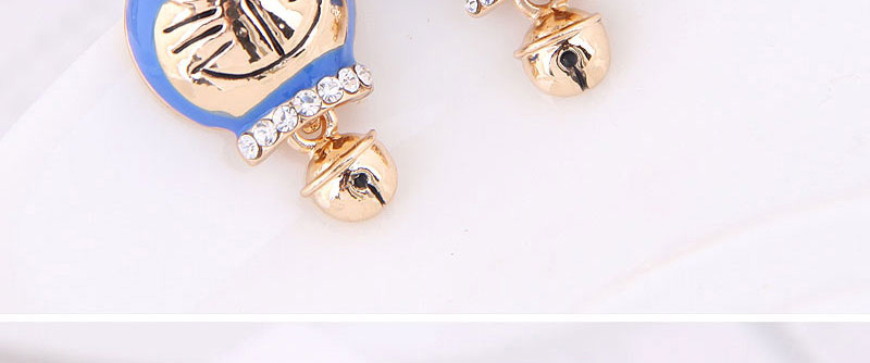 Fashion Blue Bell Cat Ear Stud,Stud Earrings