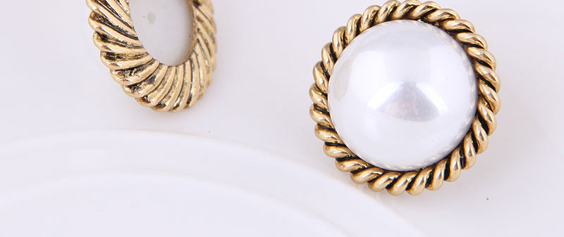 Fashion Gold Pearl Earrings,Stud Earrings