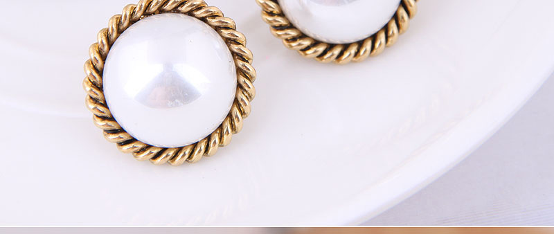 Fashion Gold Pearl Earrings,Stud Earrings