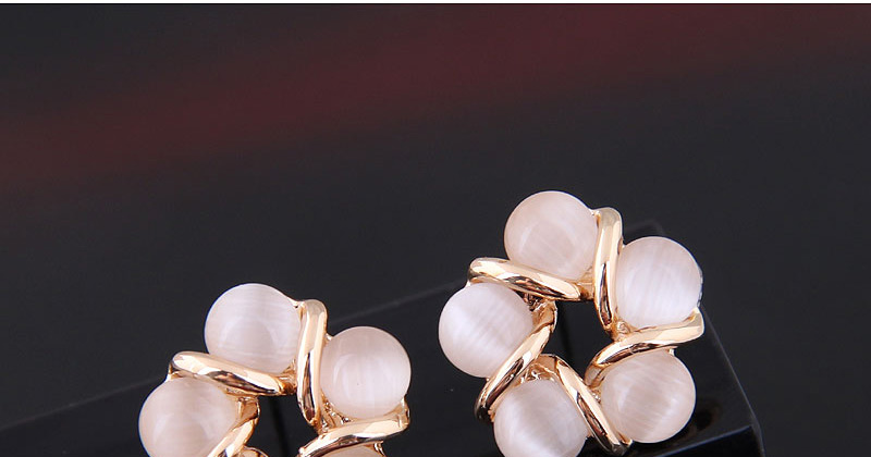 Fashion Gold Opal Earrings,Stud Earrings