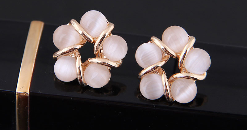 Fashion Gold Opal Earrings,Stud Earrings