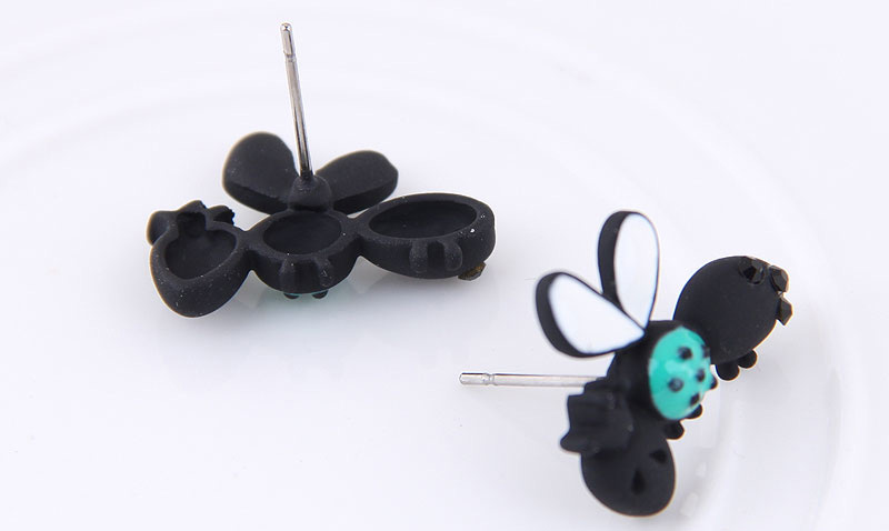 Fashion Black Ladybug Earring,Stud Earrings