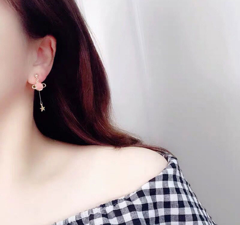 Fashion Green Xingyue Asymmetric Earrings,Drop Earrings