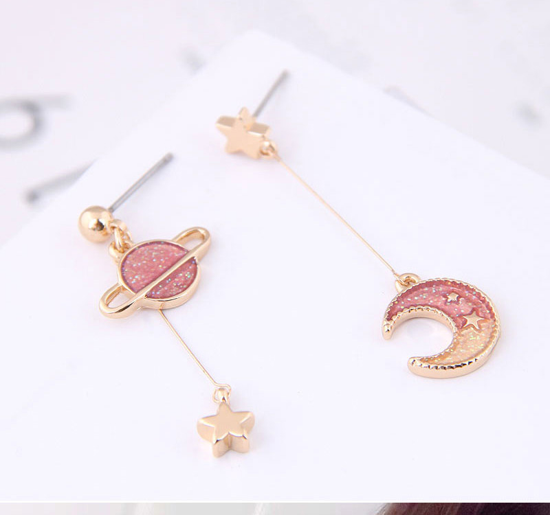 Fashion Pink Xingyue Asymmetric Earrings,Drop Earrings