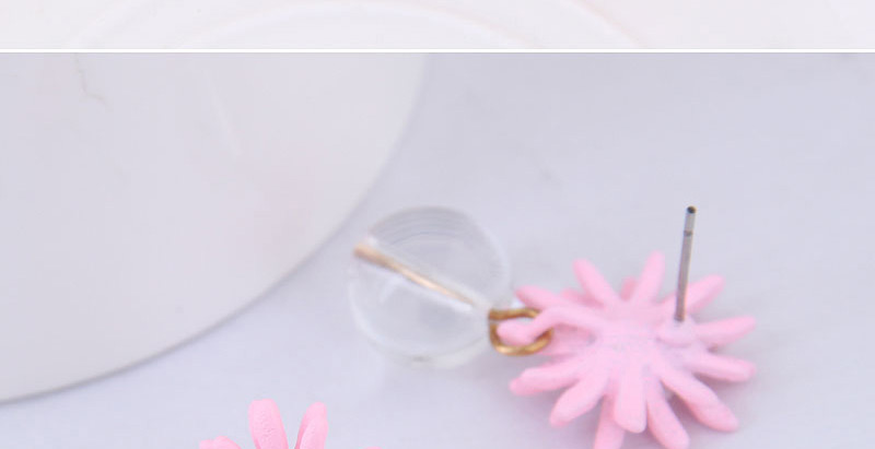 Fashion Pink Chrysanthemum Earring,Drop Earrings