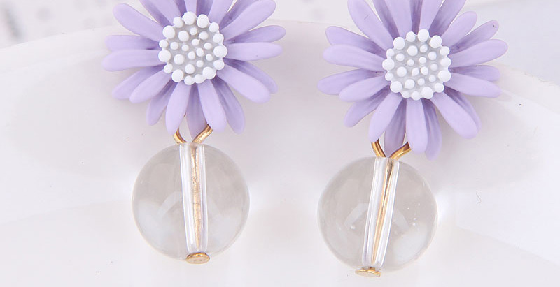 Fashion Pink Chrysanthemum Earring,Drop Earrings