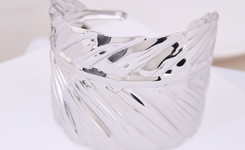 Fashion Silver Metal Leaf Open Bracelet,Fashion Bangles