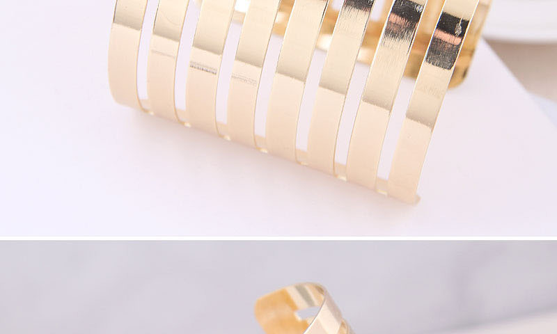 Fashion Gold Metal Super Wide Opening Bracelet,Fashion Bangles