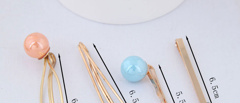 Fashion Blue Pearl Alloy Hair Clip Four-piece,Hairpins
