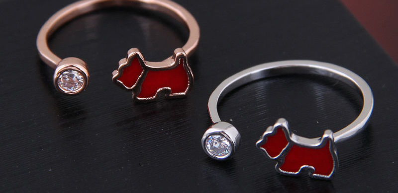 Fashion Silver Copper Lucky Dog Open Ring,Fashion Rings