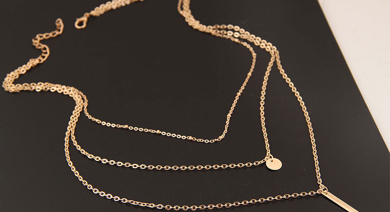 Gold Metal Multilayer Chain Necklace,Bib Necklaces