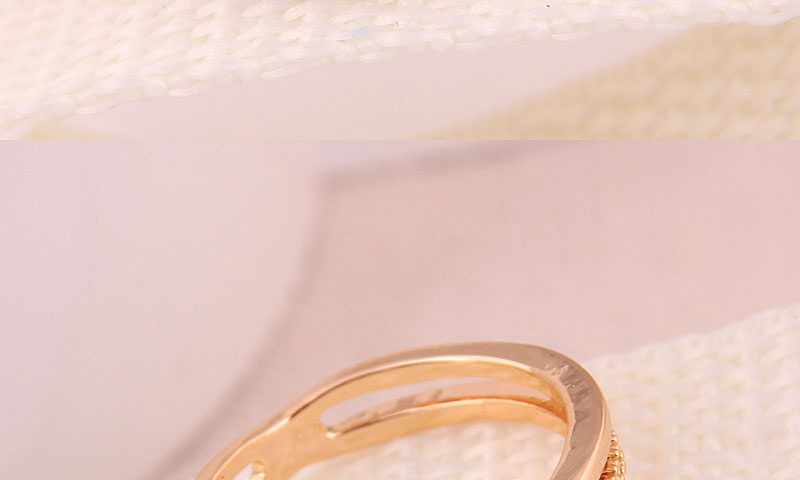 Fashion Gold Inlaid Zircon Ring,Rings